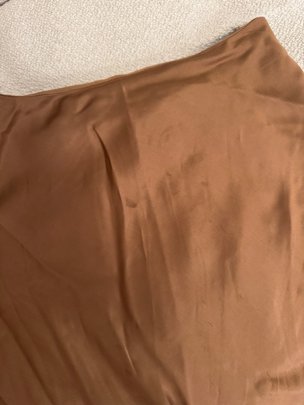 Zara Brown Satin Maxi Slip Skirt - Picture 4 of 4
